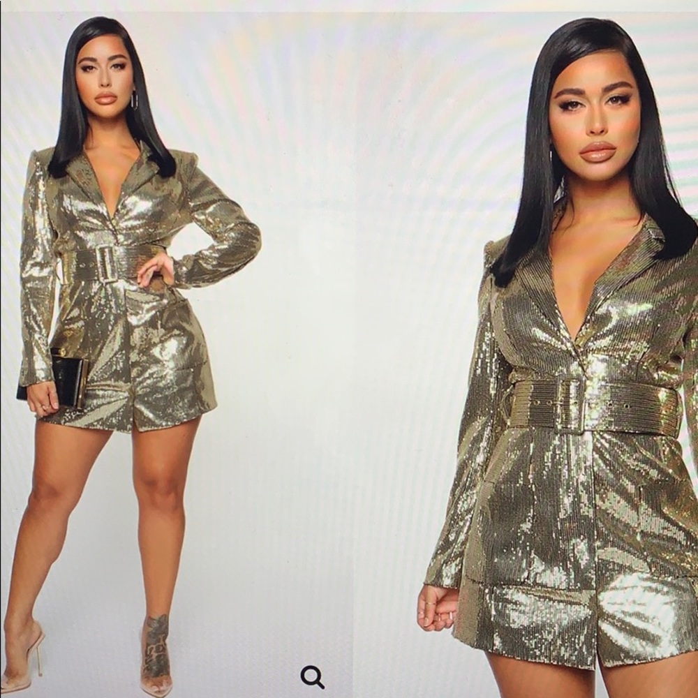 Sequin Blazer Dress